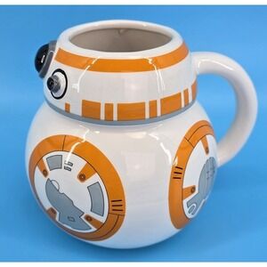 Vandor BB-8 3D Star Wars Ceramic Coffee Mug Large 28 oz‎ Capacity White Orange
